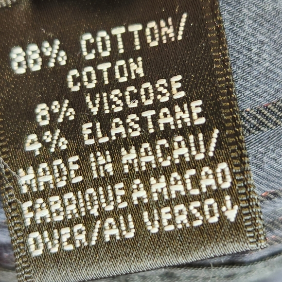 Company Ellen Tracy Navy w/ Sparkly Black Pin Stripes Cuffed Dress Pants Size 6 - Picture 7 of 9